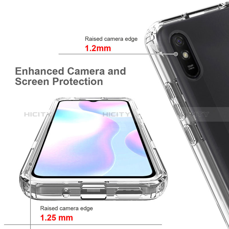 Silikon Hülle Handyhülle Ultra Dünn Flexible Schutzhülle Tasche Transparent Vorder und Rückseite 360 Grad Ganzkörper Farbverlauf für Xiaomi Redmi 9A groß