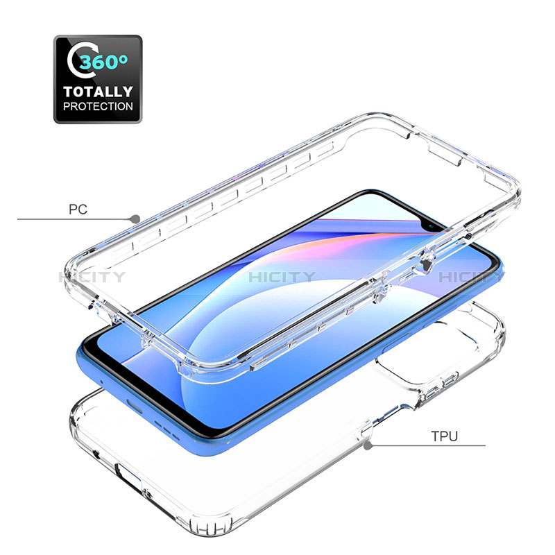 Silikon Hülle Handyhülle Ultra Dünn Flexible Schutzhülle Tasche Transparent Vorder und Rückseite 360 Grad Ganzkörper Farbverlauf für Xiaomi Redmi 9T 4G