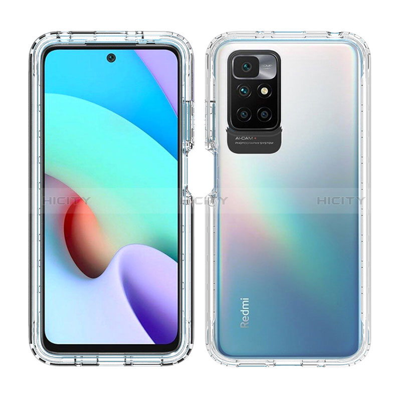 Silikon Hülle Handyhülle Ultra Dünn Flexible Schutzhülle Tasche Transparent Vorder und Rückseite 360 Grad Ganzkörper Farbverlauf für Xiaomi Redmi Note 11 4G (2021) groß