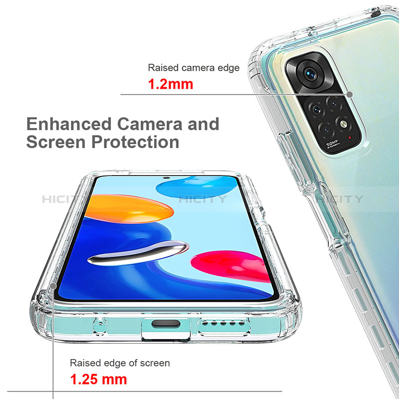 Silikon Hülle Handyhülle Ultra Dünn Flexible Schutzhülle Tasche Transparent Vorder und Rückseite 360 Grad Ganzkörper Farbverlauf für Xiaomi Redmi Note 11 Pro 4G groß
