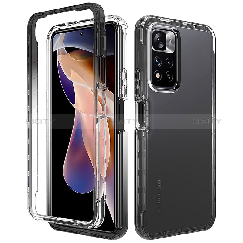 Silikon Hülle Handyhülle Ultra Dünn Flexible Schutzhülle Tasche Transparent Vorder und Rückseite 360 Grad Ganzkörper Farbverlauf für Xiaomi Redmi Note 11 Pro+ Plus 5G groß