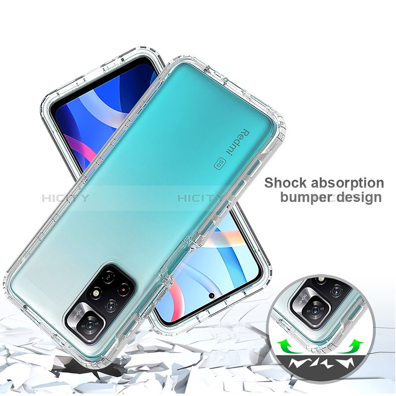 Silikon Hülle Handyhülle Ultra Dünn Flexible Schutzhülle Tasche Transparent Vorder und Rückseite 360 Grad Ganzkörper Farbverlauf für Xiaomi Redmi Note 11S 5G