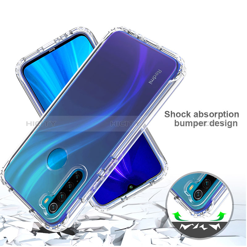 Silikon Hülle Handyhülle Ultra Dünn Flexible Schutzhülle Tasche Transparent Vorder und Rückseite 360 Grad Ganzkörper Farbverlauf für Xiaomi Redmi Note 8 (2021)