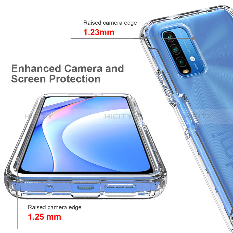 Silikon Hülle Handyhülle Ultra Dünn Flexible Schutzhülle Tasche Transparent Vorder und Rückseite 360 Grad Ganzkörper Farbverlauf für Xiaomi Redmi Note 9 4G