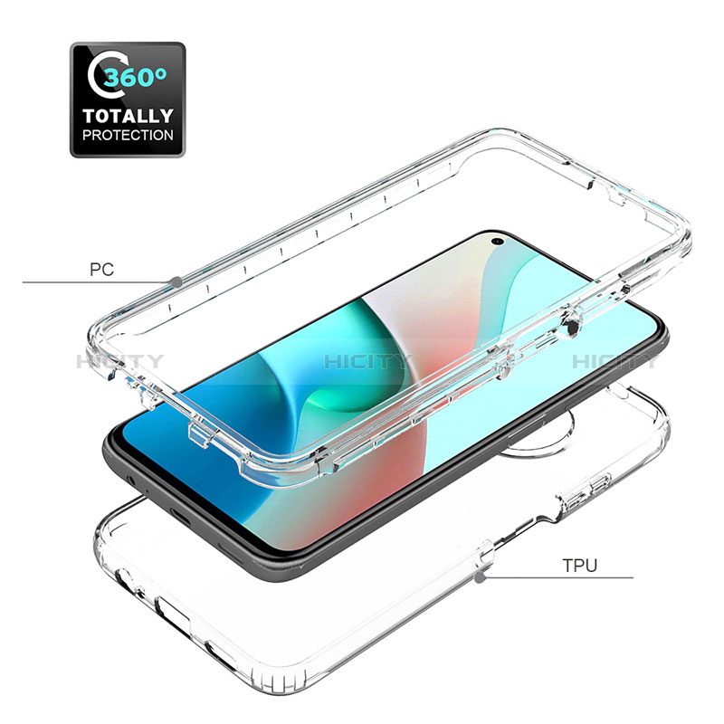 Silikon Hülle Handyhülle Ultra Dünn Flexible Schutzhülle Tasche Transparent Vorder und Rückseite 360 Grad Ganzkörper Farbverlauf für Xiaomi Redmi Note 9 5G