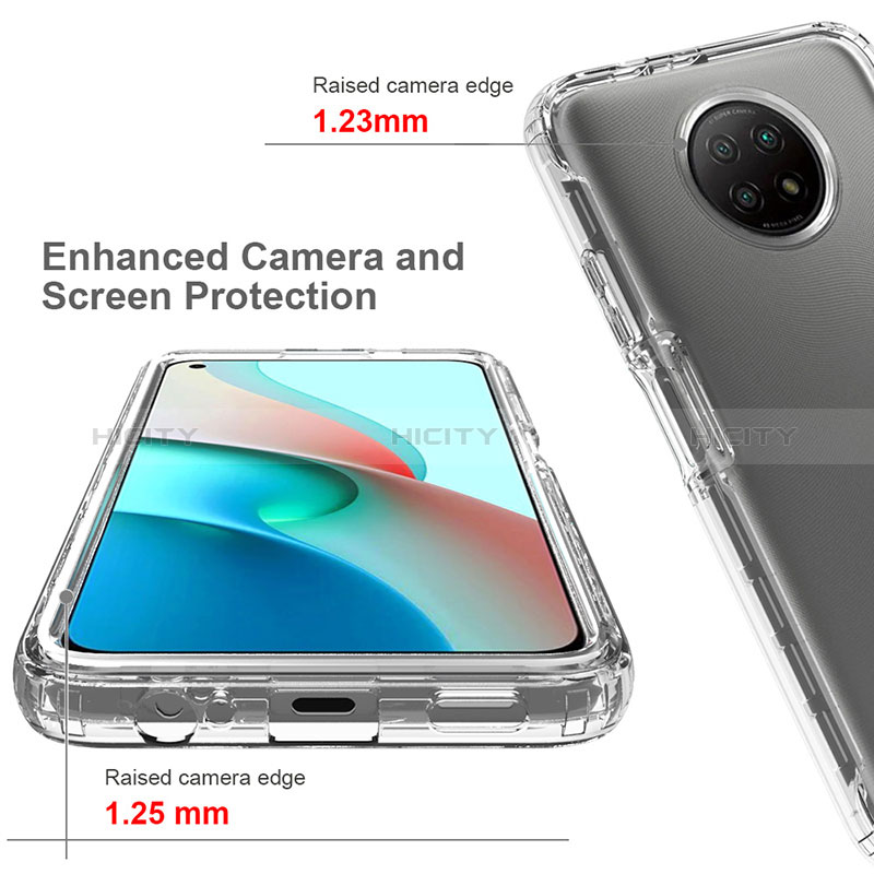 Silikon Hülle Handyhülle Ultra Dünn Flexible Schutzhülle Tasche Transparent Vorder und Rückseite 360 Grad Ganzkörper Farbverlauf für Xiaomi Redmi Note 9 5G groß