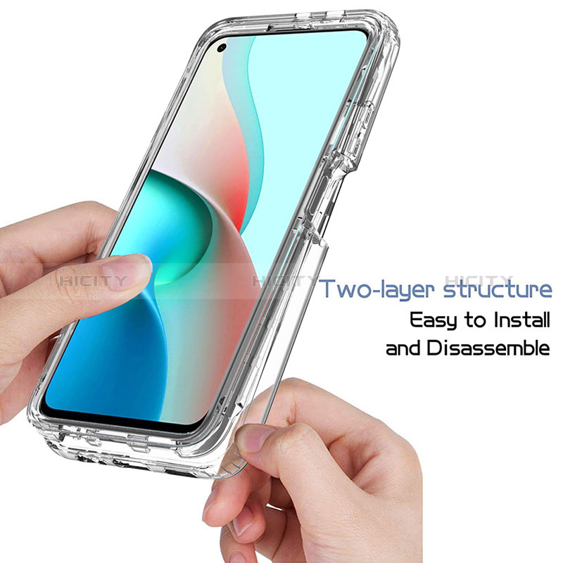 Silikon Hülle Handyhülle Ultra Dünn Flexible Schutzhülle Tasche Transparent Vorder und Rückseite 360 Grad Ganzkörper Farbverlauf für Xiaomi Redmi Note 9 5G groß