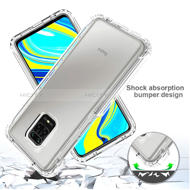 Silikon Hülle Handyhülle Ultra Dünn Flexible Schutzhülle Tasche Transparent Vorder und Rückseite 360 Grad Ganzkörper Farbverlauf für Xiaomi Redmi Note 9 Pro