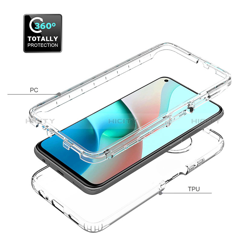 Silikon Hülle Handyhülle Ultra Dünn Flexible Schutzhülle Tasche Transparent Vorder und Rückseite 360 Grad Ganzkörper Farbverlauf für Xiaomi Redmi Note 9T 5G groß