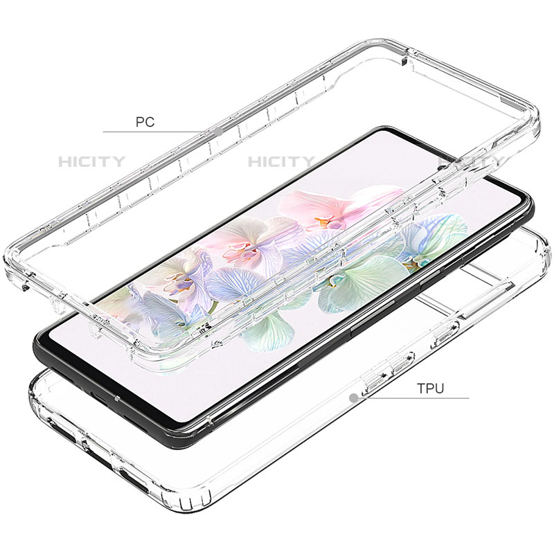 Silikon Hülle Handyhülle Ultra Dünn Flexible Schutzhülle Tasche Transparent Vorder und Rückseite 360 Grad Ganzkörper Farbverlauf JX1 für Google Pixel 7 5G groß