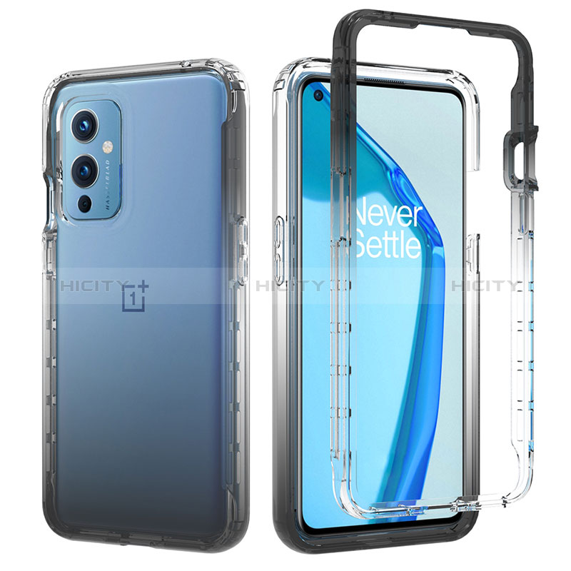 Silikon Hülle Handyhülle Ultra Dünn Flexible Schutzhülle Tasche Transparent Vorder und Rückseite 360 Grad Ganzkörper Farbverlauf JX1 für OnePlus 9 5G groß