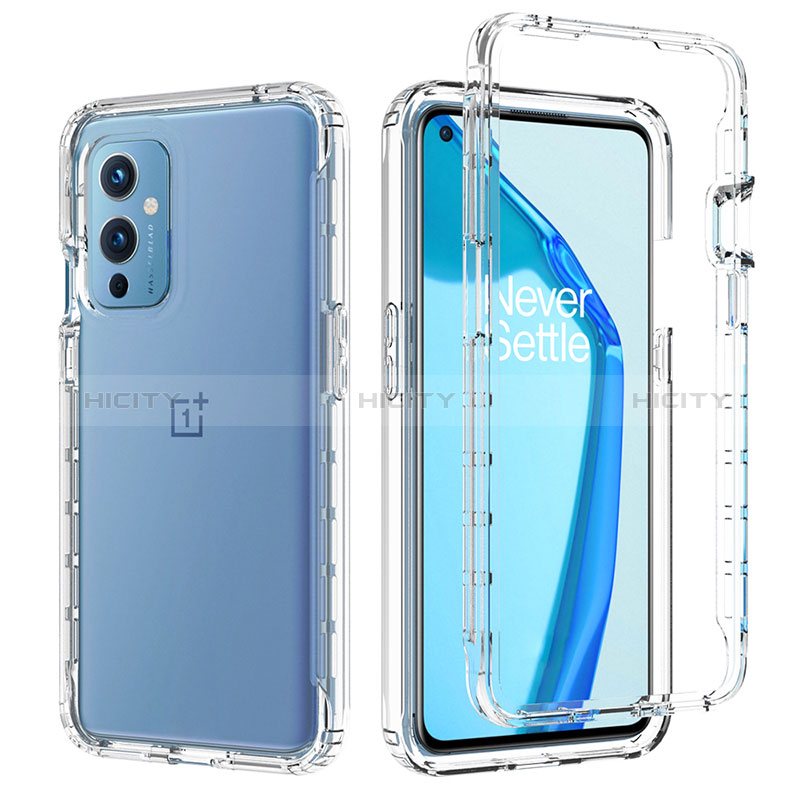 Silikon Hülle Handyhülle Ultra Dünn Flexible Schutzhülle Tasche Transparent Vorder und Rückseite 360 Grad Ganzkörper Farbverlauf JX1 für OnePlus 9 5G groß