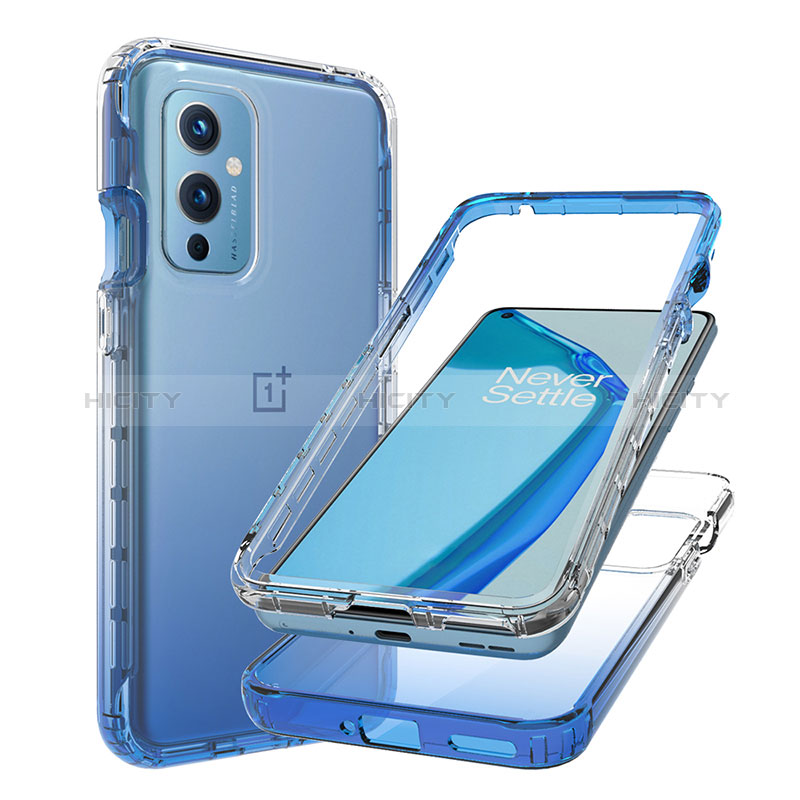 Silikon Hülle Handyhülle Ultra Dünn Flexible Schutzhülle Tasche Transparent Vorder und Rückseite 360 Grad Ganzkörper Farbverlauf JX1 für OnePlus 9 5G groß