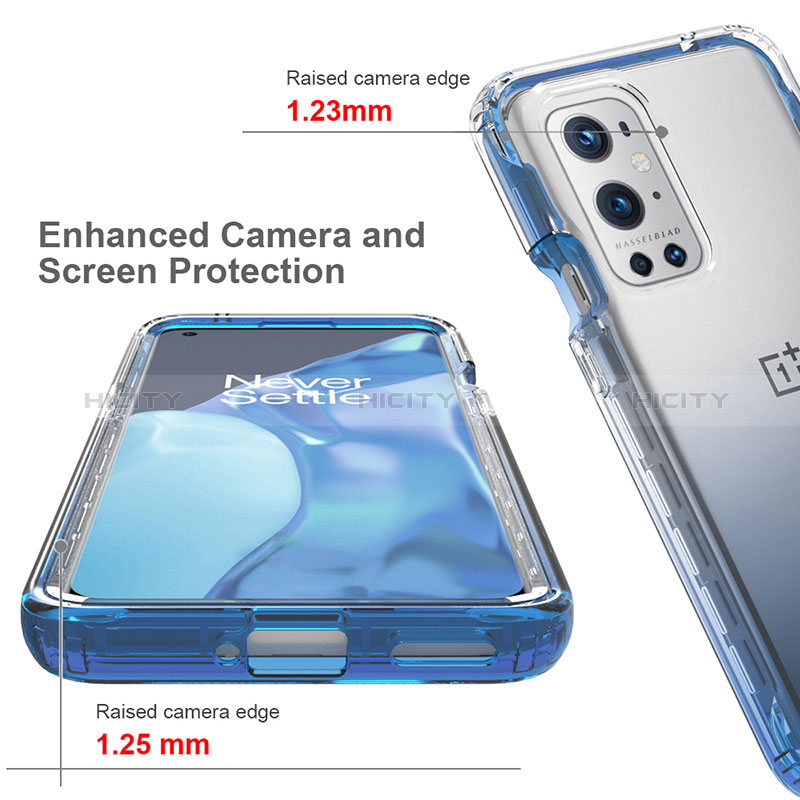 Silikon Hülle Handyhülle Ultra Dünn Flexible Schutzhülle Tasche Transparent Vorder und Rückseite 360 Grad Ganzkörper Farbverlauf JX1 für OnePlus 9 Pro 5G groß