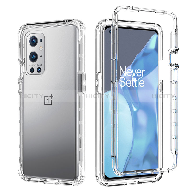 Silikon Hülle Handyhülle Ultra Dünn Flexible Schutzhülle Tasche Transparent Vorder und Rückseite 360 Grad Ganzkörper Farbverlauf JX1 für OnePlus 9 Pro 5G groß