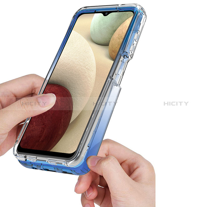 Silikon Hülle Handyhülle Ultra Dünn Flexible Schutzhülle Tasche Transparent Vorder und Rückseite 360 Grad Ganzkörper Farbverlauf JX1 für Samsung Galaxy A12 5G groß