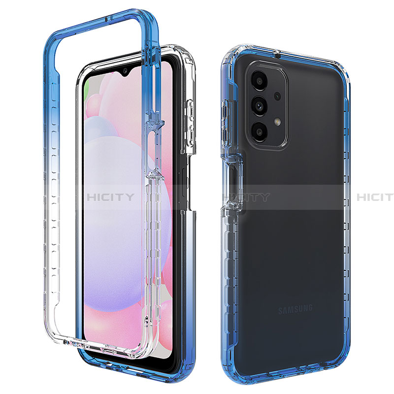 Silikon Hülle Handyhülle Ultra Dünn Flexible Schutzhülle Tasche Transparent Vorder und Rückseite 360 Grad Ganzkörper Farbverlauf JX1 für Samsung Galaxy A13 4G