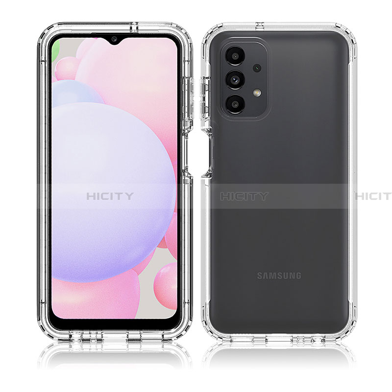 Silikon Hülle Handyhülle Ultra Dünn Flexible Schutzhülle Tasche Transparent Vorder und Rückseite 360 Grad Ganzkörper Farbverlauf JX1 für Samsung Galaxy A13 4G groß