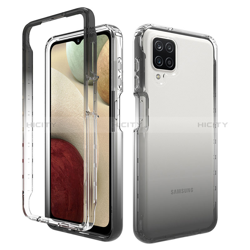 Silikon Hülle Handyhülle Ultra Dünn Flexible Schutzhülle Tasche Transparent Vorder und Rückseite 360 Grad Ganzkörper Farbverlauf JX1 für Samsung Galaxy F12