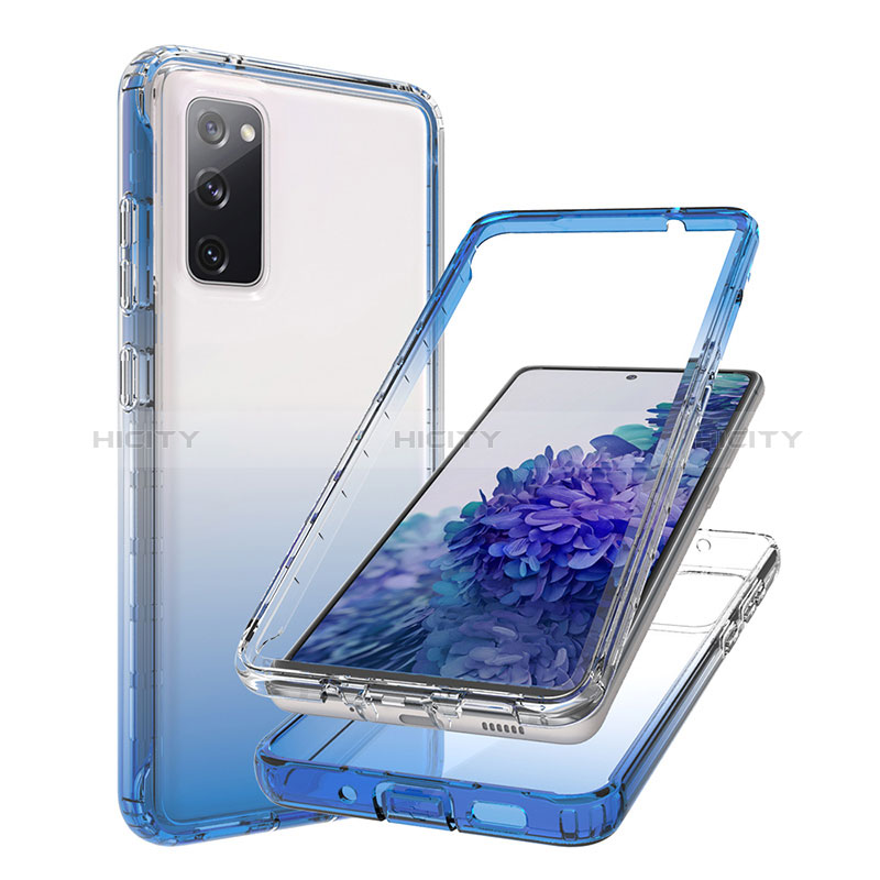 Silikon Hülle Handyhülle Ultra Dünn Flexible Schutzhülle Tasche Transparent Vorder und Rückseite 360 Grad Ganzkörper Farbverlauf JX1 für Samsung Galaxy S20 FE 4G groß