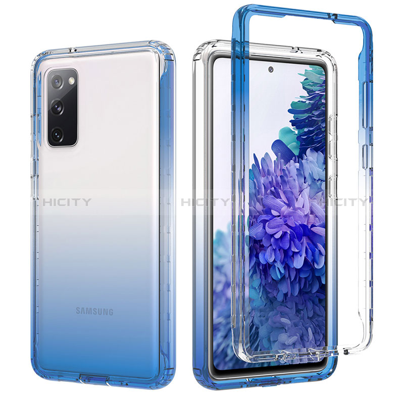 Silikon Hülle Handyhülle Ultra Dünn Flexible Schutzhülle Tasche Transparent Vorder und Rückseite 360 Grad Ganzkörper Farbverlauf JX1 für Samsung Galaxy S20 FE 5G