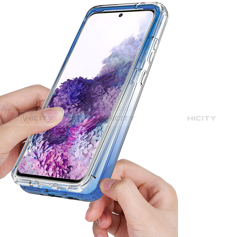 Silikon Hülle Handyhülle Ultra Dünn Flexible Schutzhülle Tasche Transparent Vorder und Rückseite 360 Grad Ganzkörper Farbverlauf JX1 für Samsung Galaxy S20 Plus 5G