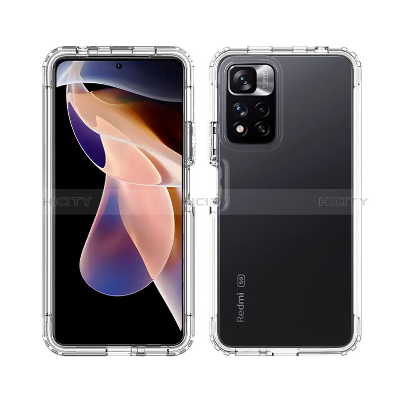 Silikon Hülle Handyhülle Ultra Dünn Flexible Schutzhülle Tasche Transparent Vorder und Rückseite 360 Grad Ganzkörper Farbverlauf JX1 für Xiaomi Mi 11i 5G (2022)