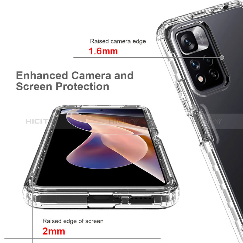 Silikon Hülle Handyhülle Ultra Dünn Flexible Schutzhülle Tasche Transparent Vorder und Rückseite 360 Grad Ganzkörper Farbverlauf JX1 für Xiaomi Mi 11i 5G (2022)