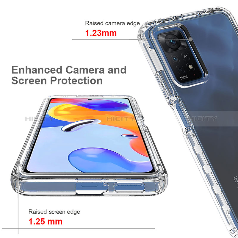 Silikon Hülle Handyhülle Ultra Dünn Flexible Schutzhülle Tasche Transparent Vorder und Rückseite 360 Grad Ganzkörper Farbverlauf JX1 für Xiaomi Redmi Note 11 Pro 5G groß