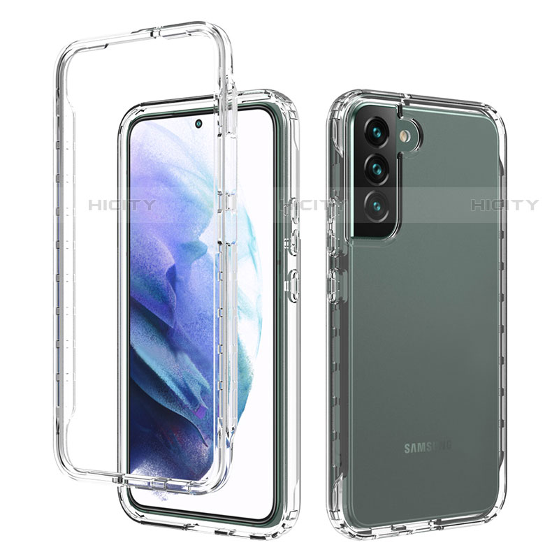 Silikon Hülle Handyhülle Ultra Dünn Flexible Schutzhülle Tasche Transparent Vorder und Rückseite 360 Grad Ganzkörper Farbverlauf M01 für Samsung Galaxy S21 5G