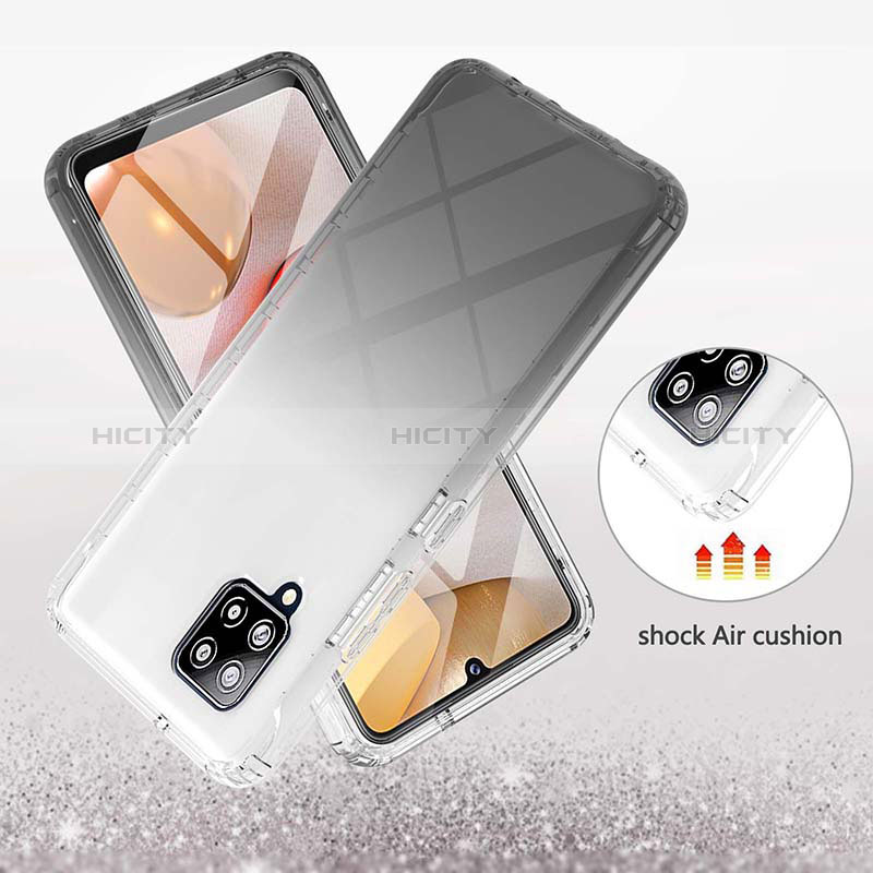 Silikon Hülle Handyhülle Ultra Dünn Flexible Schutzhülle Tasche Transparent Vorder und Rückseite 360 Grad Ganzkörper Farbverlauf YB1 für Samsung Galaxy A42 5G groß