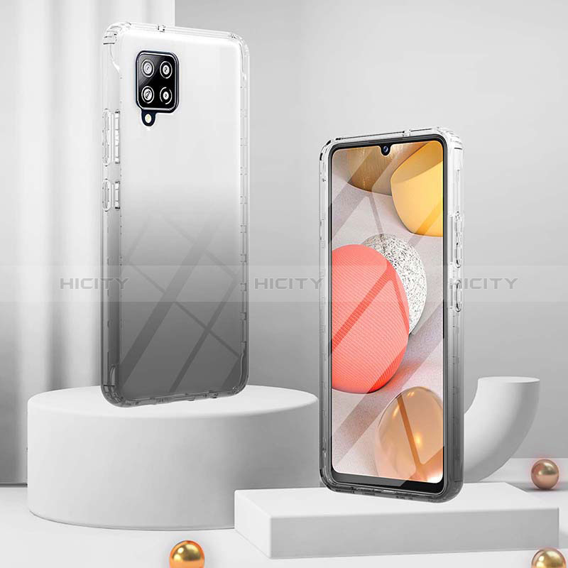 Silikon Hülle Handyhülle Ultra Dünn Flexible Schutzhülle Tasche Transparent Vorder und Rückseite 360 Grad Ganzkörper Farbverlauf YB1 für Samsung Galaxy A42 5G groß