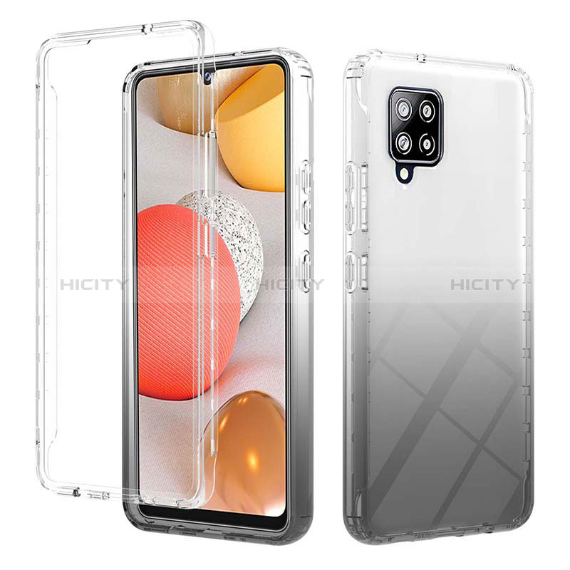 Silikon Hülle Handyhülle Ultra Dünn Flexible Schutzhülle Tasche Transparent Vorder und Rückseite 360 Grad Ganzkörper Farbverlauf YB2 für Samsung Galaxy A42 5G