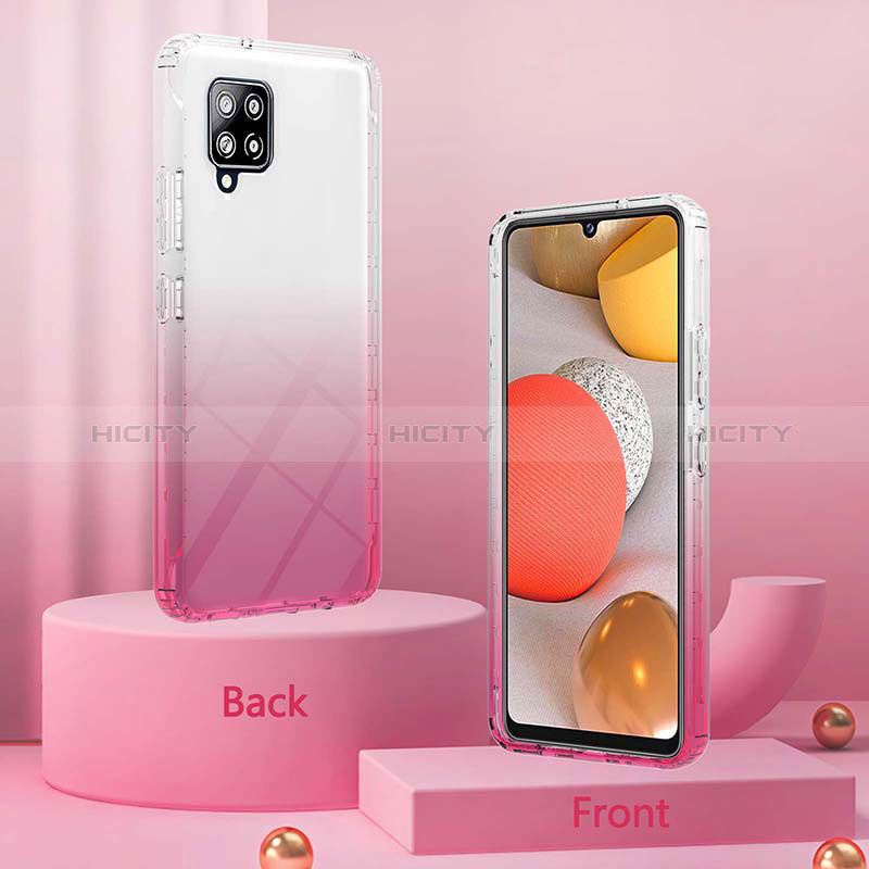 Silikon Hülle Handyhülle Ultra Dünn Flexible Schutzhülle Tasche Transparent Vorder und Rückseite 360 Grad Ganzkörper Farbverlauf YB2 für Samsung Galaxy A42 5G