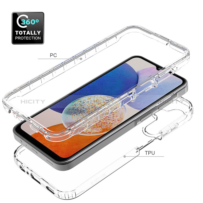 Silikon Hülle Handyhülle Ultra Dünn Flexible Schutzhülle Tasche Transparent Vorder und Rückseite 360 Grad Ganzkörper Farbverlauf ZJ1 für Samsung Galaxy A05s