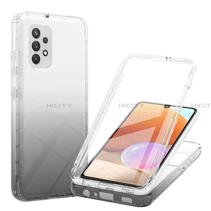 Silikon Hülle Handyhülle Ultra Dünn Flexible Schutzhülle Tasche Transparent Vorder und Rückseite 360 Grad Ganzkörper Farbverlauf ZJ1 für Samsung Galaxy A32 4G