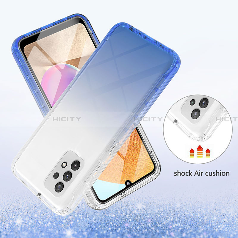 Silikon Hülle Handyhülle Ultra Dünn Flexible Schutzhülle Tasche Transparent Vorder und Rückseite 360 Grad Ganzkörper Farbverlauf ZJ1 für Samsung Galaxy A32 4G groß