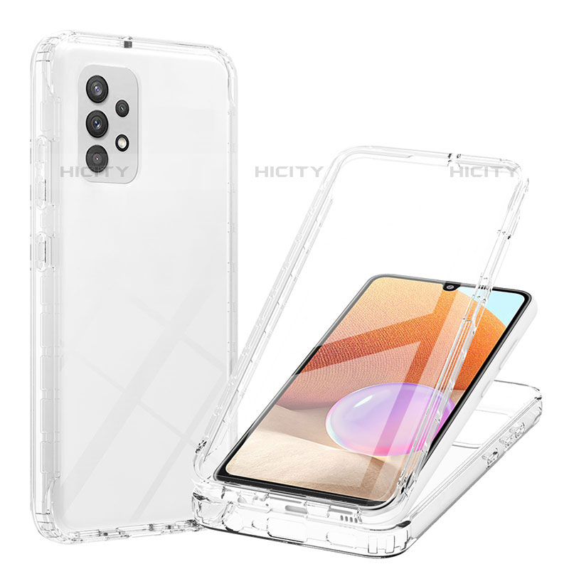 Silikon Hülle Handyhülle Ultra Dünn Flexible Schutzhülle Tasche Transparent Vorder und Rückseite 360 Grad Ganzkörper Farbverlauf ZJ1 für Samsung Galaxy M32 5G groß