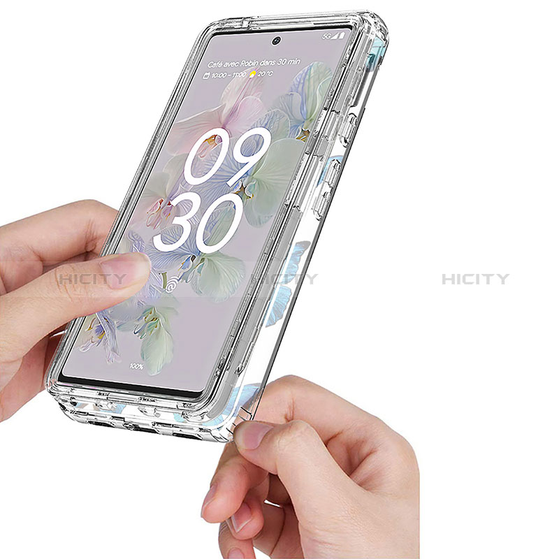 Silikon Hülle Handyhülle Ultra Dünn Flexible Schutzhülle Tasche Transparent Vorder und Rückseite 360 Grad Ganzkörper für Google Pixel 6a 5G groß