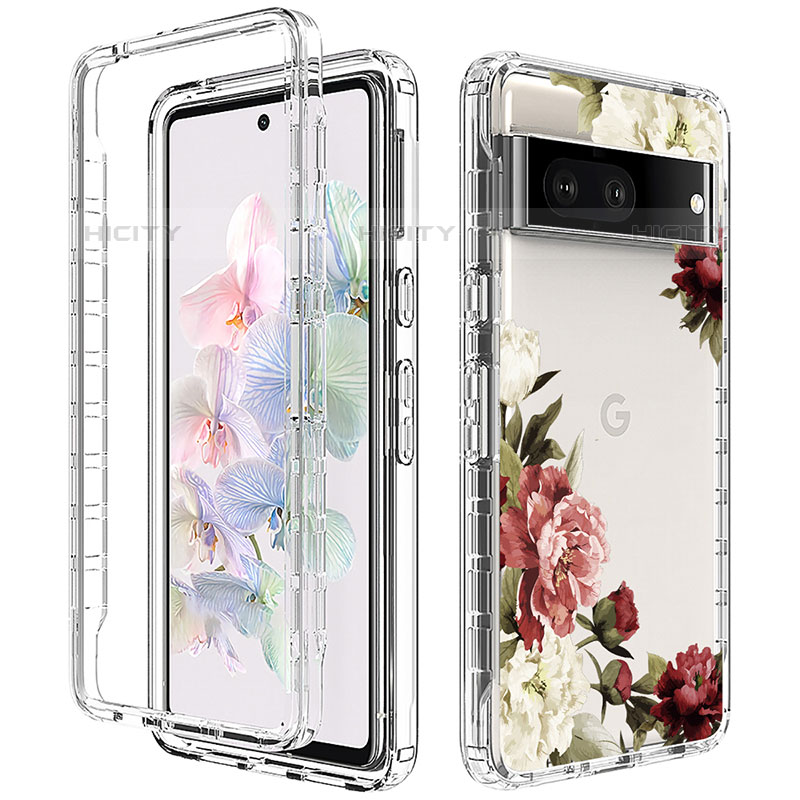 Silikon Hülle Handyhülle Ultra Dünn Flexible Schutzhülle Tasche Transparent Vorder und Rückseite 360 Grad Ganzkörper für Google Pixel 7 5G