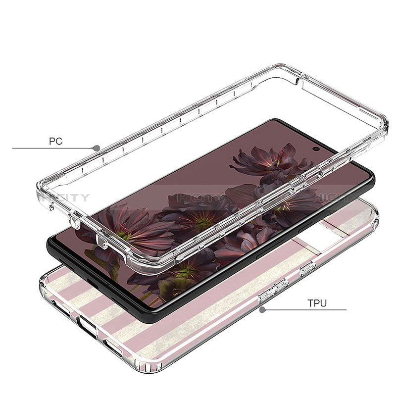 Silikon Hülle Handyhülle Ultra Dünn Flexible Schutzhülle Tasche Transparent Vorder und Rückseite 360 Grad Ganzkörper für Google Pixel 7 Pro 5G groß