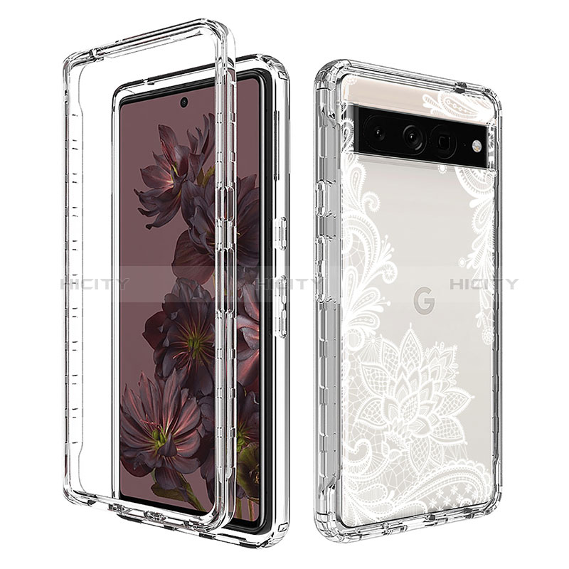 Silikon Hülle Handyhülle Ultra Dünn Flexible Schutzhülle Tasche Transparent Vorder und Rückseite 360 Grad Ganzkörper für Google Pixel 7 Pro 5G