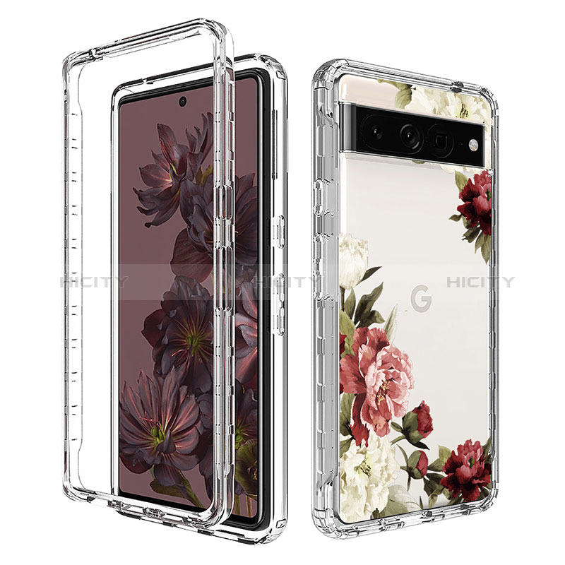 Silikon Hülle Handyhülle Ultra Dünn Flexible Schutzhülle Tasche Transparent Vorder und Rückseite 360 Grad Ganzkörper für Google Pixel 7 Pro 5G