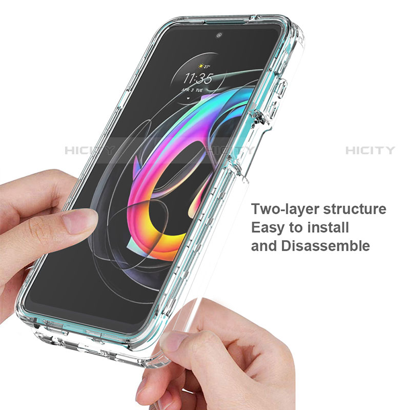 Silikon Hülle Handyhülle Ultra Dünn Flexible Schutzhülle Tasche Transparent Vorder und Rückseite 360 Grad Ganzkörper für Motorola Moto Edge 20 Lite 5G Klar