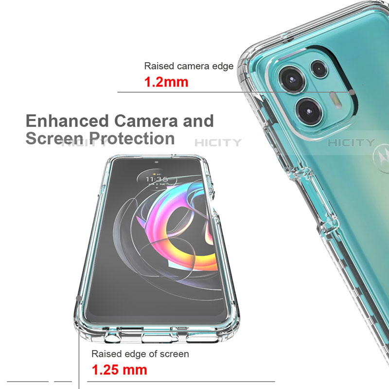 Silikon Hülle Handyhülle Ultra Dünn Flexible Schutzhülle Tasche Transparent Vorder und Rückseite 360 Grad Ganzkörper für Motorola Moto Edge 20 Lite 5G Klar