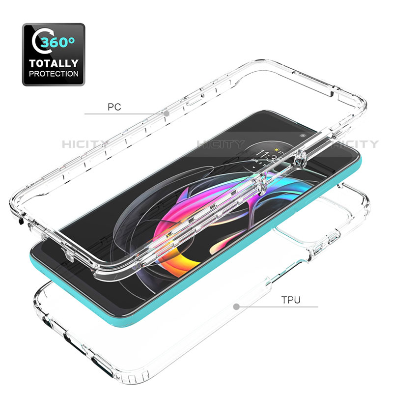 Silikon Hülle Handyhülle Ultra Dünn Flexible Schutzhülle Tasche Transparent Vorder und Rückseite 360 Grad Ganzkörper für Motorola Moto Edge 20 Lite 5G Klar