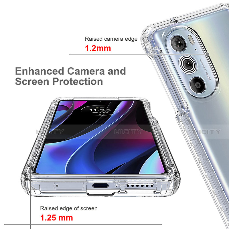 Silikon Hülle Handyhülle Ultra Dünn Flexible Schutzhülle Tasche Transparent Vorder und Rückseite 360 Grad Ganzkörper für Motorola Moto Edge 30 Pro 5G Klar