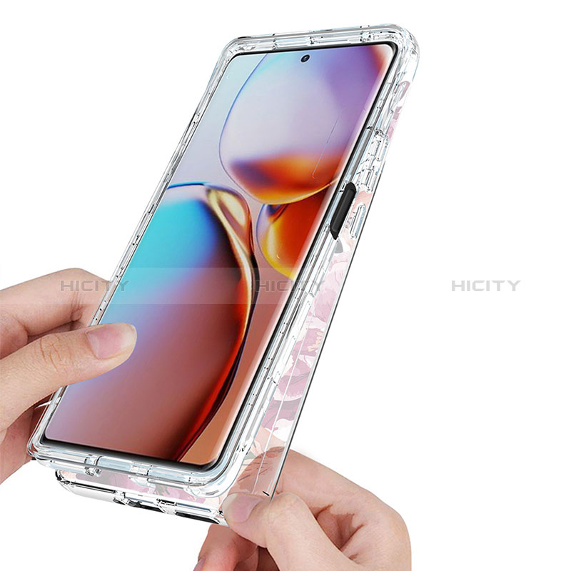 Silikon Hülle Handyhülle Ultra Dünn Flexible Schutzhülle Tasche Transparent Vorder und Rückseite 360 Grad Ganzkörper für Motorola Moto Edge 40 Pro 5G groß