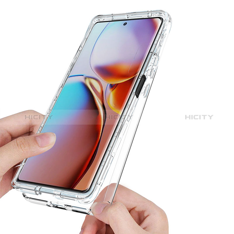 Silikon Hülle Handyhülle Ultra Dünn Flexible Schutzhülle Tasche Transparent Vorder und Rückseite 360 Grad Ganzkörper für Motorola Moto Edge 40 Pro 5G Klar