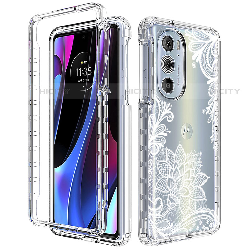 Silikon Hülle Handyhülle Ultra Dünn Flexible Schutzhülle Tasche Transparent Vorder und Rückseite 360 Grad Ganzkörper für Motorola Moto Edge Plus (2022) 5G